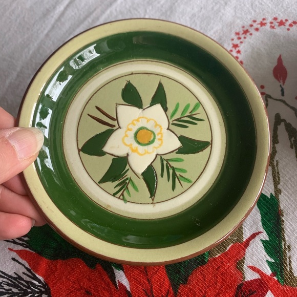 VTG Stangl Pottery set of 4 saucers collectible MCM floral Made in USA - Picture 2 of 13